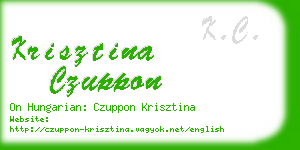 krisztina czuppon business card